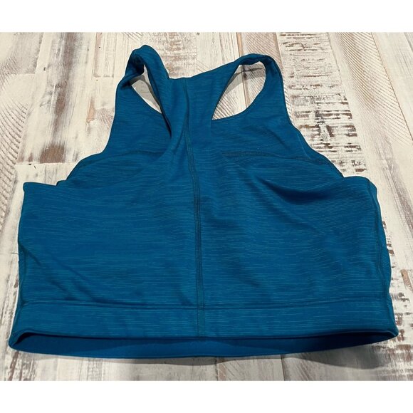 Outdoor Voices Crop Top Racer Back Heather Teal Padded Size Small - Picture 2 of 6